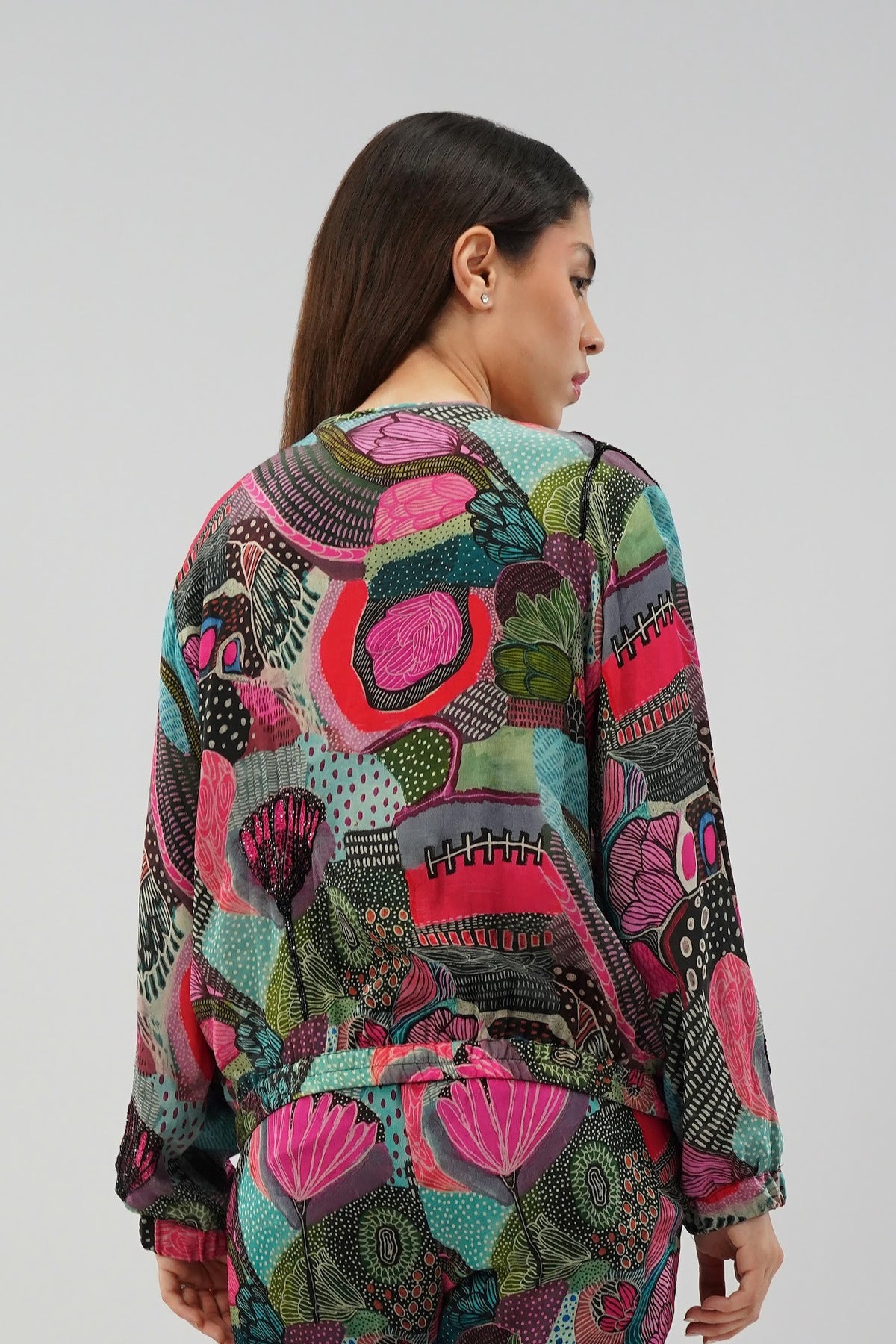 Meer Bomber Jacket Topaz Pink Multi