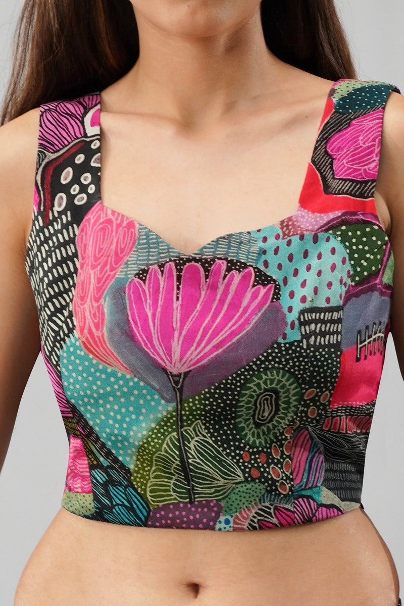Meer Crop Top Topaz Pink Multi