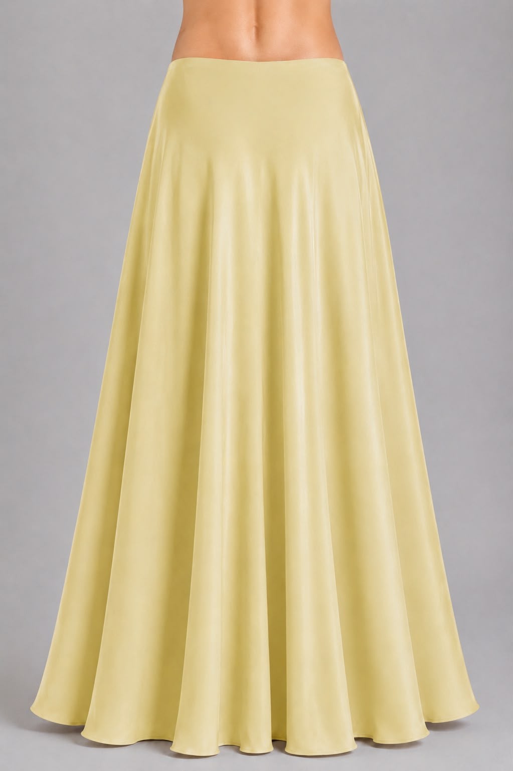 Plain Flare Lehenga Full Length Sapphire Yellow