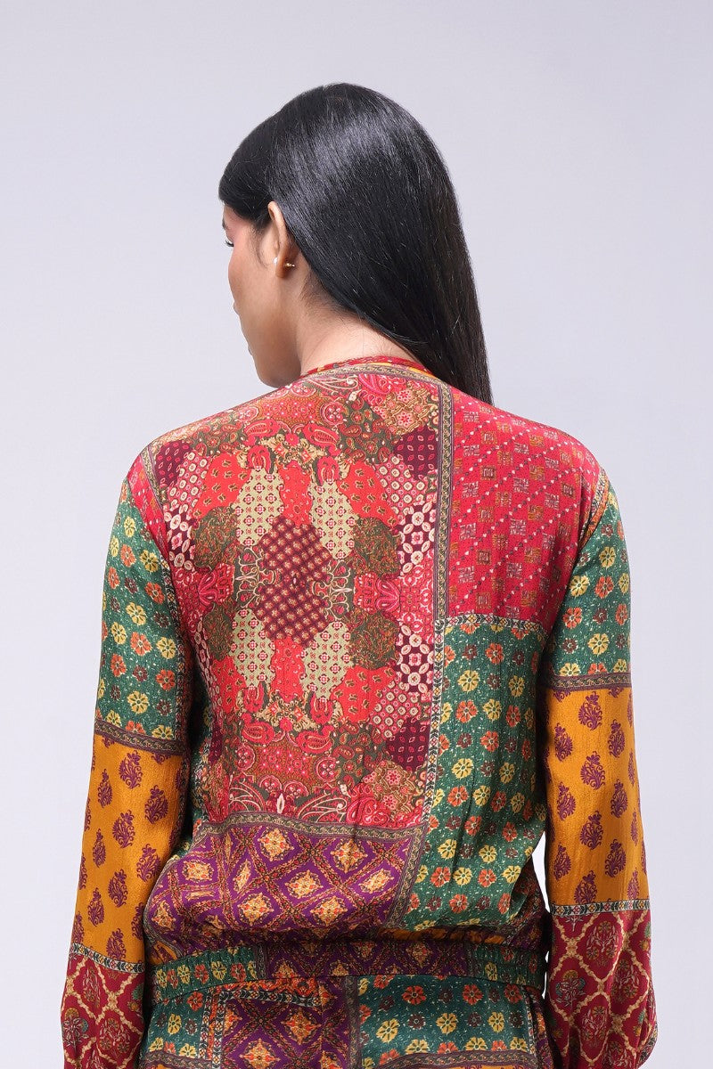 Sachi Bomber Jacket Ruby Red Emerald Green Multi