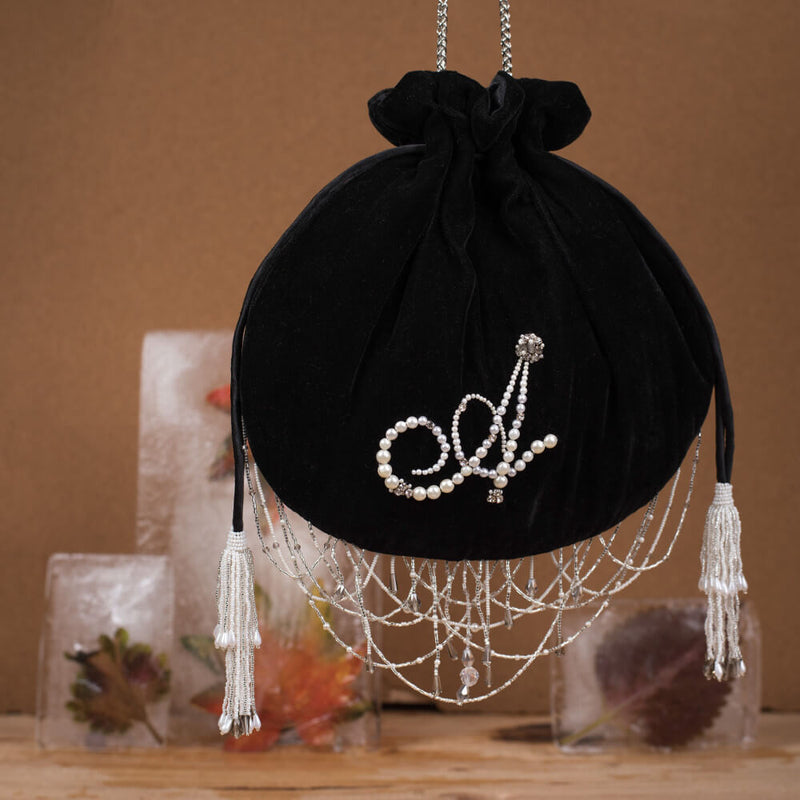 Monogram Pearl Potli Heritage Black