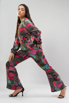 Meer Bomber Jacket Topaz Pink Multi With Meer Flare Pant Topaz Pink Multi