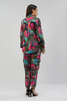 Meer Embellished Full Sleeve Shirt Topaz Pink Multi With Meer Jogger Pant Topaz Pink Multi