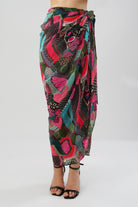 Meer Embellished Shirt Full Sleeve Topaz Pink Multi With Meer Tulip Wrap Skirt Sleeve Topaz Pink Multi