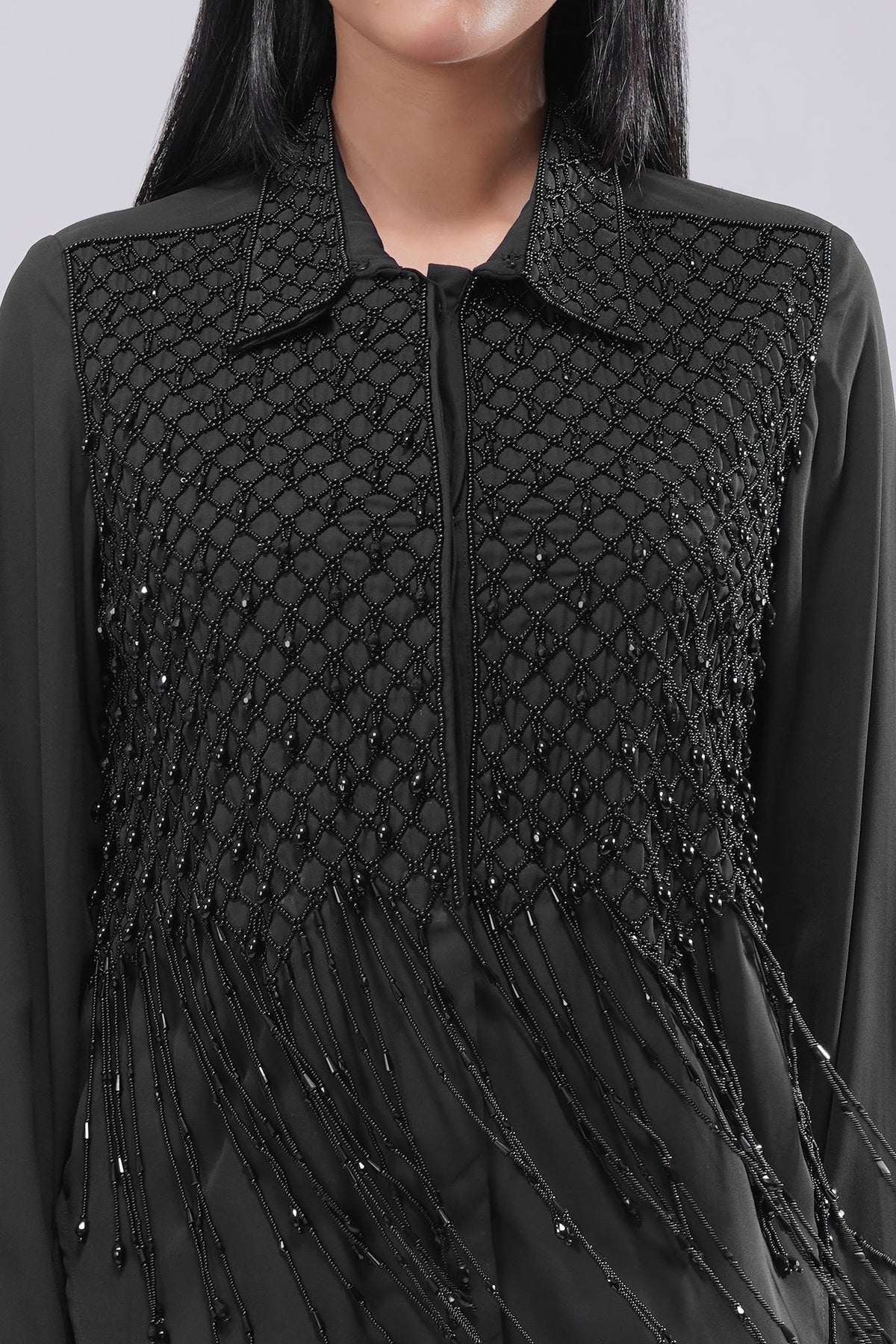Opal Embellished Full Sleeve Shirt Heritage Black