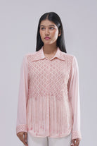 Opal Embellished Full Sleeve Shirt Rose Quartz Pink