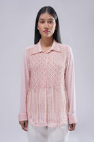 Opal Embellished Full Sleeve Shirt Rose Quartz Pink