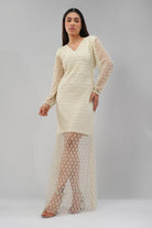 Perola Long Dress Pristine Ivory