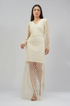Perola Long Dress Pristine Ivory