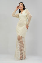 Perola Long Dress Pristine Ivory
