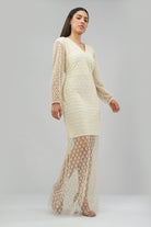 Perola Long Dress Pristine Ivory