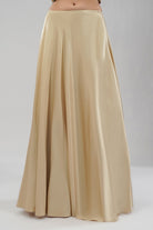 Plain Flare Lehenga Full Length Champagne Beige