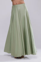 Plain Flare Lehenga Full Length Jade Green
