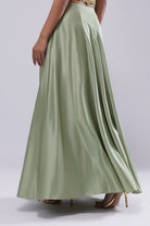 Plain Flare Lehenga Full Length Jade Green