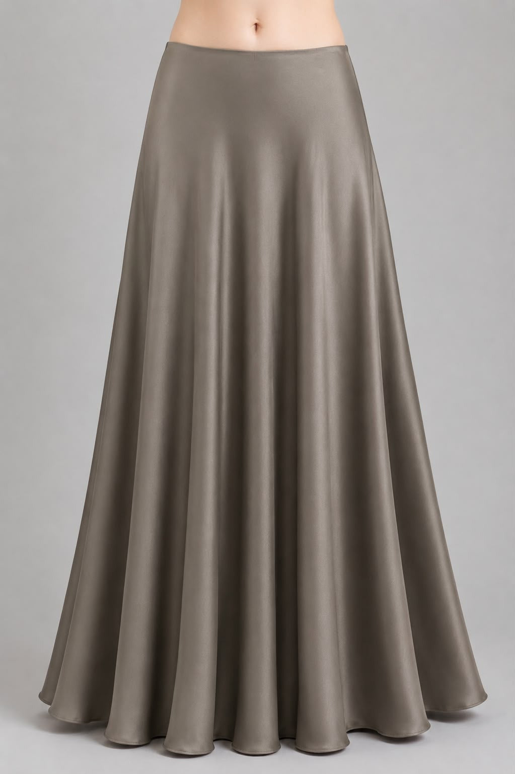 Plain Flare Lehenga Full Length Jasper Grey