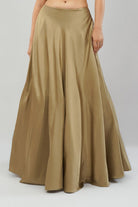 Plain Flare Lehenga Full Length Peerless Gold