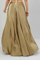 Plain Flare Lehenga Full Length Peerless Gold