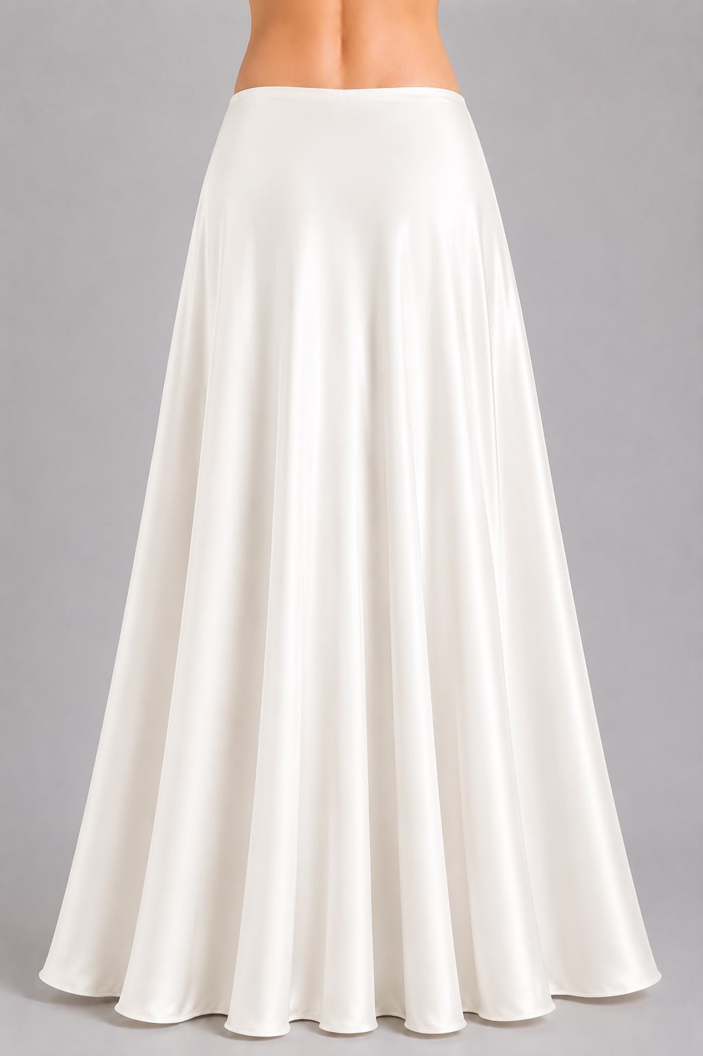 Plain Flare Lehenga Full Length Pristine Ivory