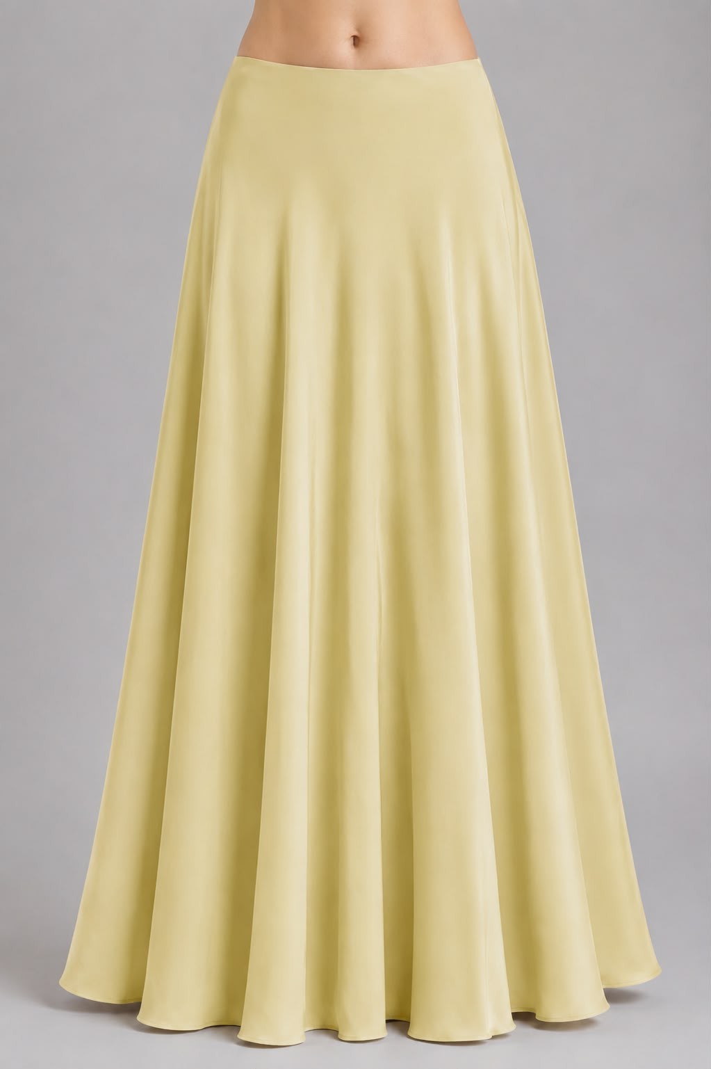 Plain Flare Lehenga Full Length Sapphire Yellow
