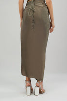 Plain Tulip Freesize Full Length Wrap Skirt Jasper Grey