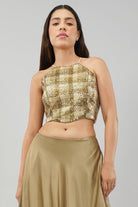 Quartz Crop Top Halterneck Fullback Peerless Gold