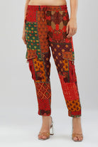 Sachi Jogger Pant Ruby Red Emerald Green Multi