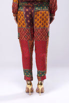 Sachi Jogger Pant Ruby Red Emerald Green Multi